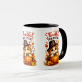 Mug Chat de Thanksgiving reconnaissant fur mon chat (Devant droit)