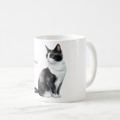 Mug Chat de veau noir et blanc (Devant droit)