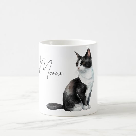Mug Chat de veau noir et blanc (Centre)