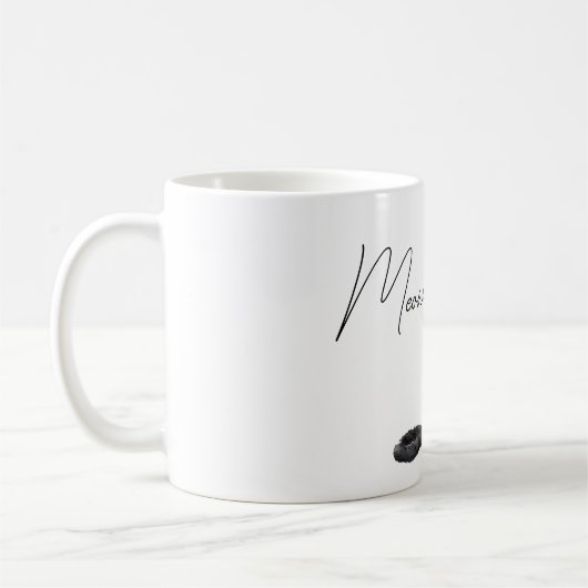 Mug Chat de veau noir et blanc (Gauche)