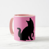 Mug Chat de viande noire rose (Devant gauche)