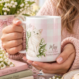 Mug Chat Demoiselle d'Honneur Fleur de Naissance de Ma