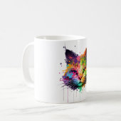 Mug Chat d'encre de néon mignon (Devant gauche)
