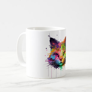 Mug Chat d'encre de néon mignon