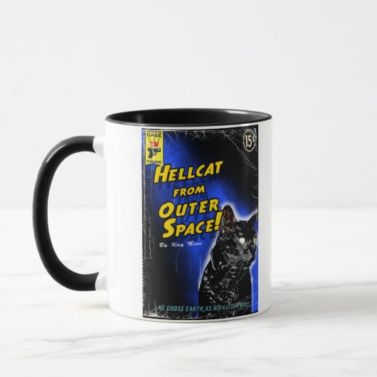 Mug Chat d'enfer d'espace extra-atmosphérique ! (Gauche)