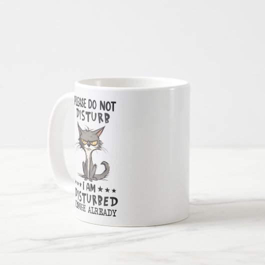 Mug Chat dérangé (Devant gauche)