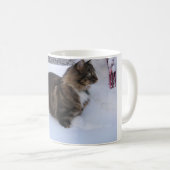 Mug chat des forêts norvégiennes dans la neige (Devant droit)