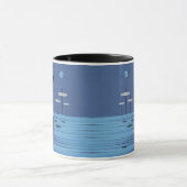 Mug Chat d'espace du milieu du siècle en bleu (Centre)