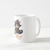 Mug Chat d'Halloween aux pattes de sorcière (Devant droit)