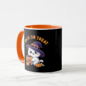 Mug Chat d'Halloween avec Citrouille Jack O' Lantern (Devant gauche)