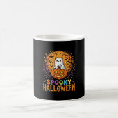 Mug Chat d'Halloween Citrouille Lune Design Vintage (Centre)