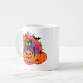 Mug Chat D'Halloween Et Citrouilles (Devant gauche)