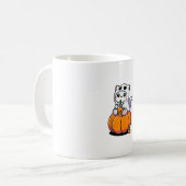Mug Chat d'Halloween mignonne en costume fantôme Boire (Devant gauche)
