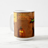 Mug Chat d'Halloween Muet/ou Noir (Devant gauche)