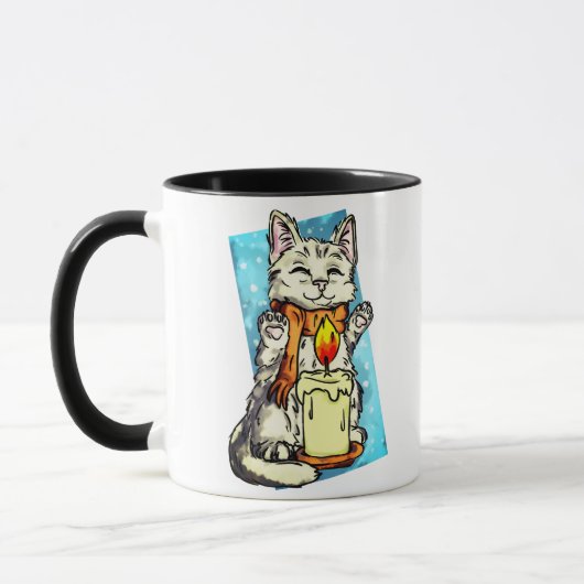 Mug Chat d'hiver (Gauche)