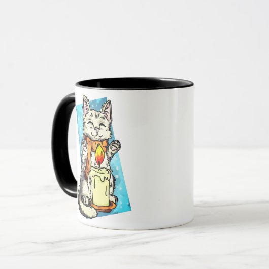 Mug Chat d'hiver (Devant gauche)