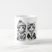 Mug Chat d'hiver - Fluff, mode et Vibes Frostées (Centre)
