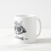Mug Chat Drôle Chilling Avec De Mignonnes Lunettes De (Devant droit)