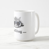 Mug Chat Drôle Chilling Avec De Mignonnes Lunettes De (Devant droit)