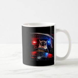 Mug Chat Drôle Conduisant Poursuite de Police Chaton M