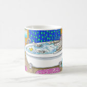 Mug Chat drôle dans Bain 665 (Centre)