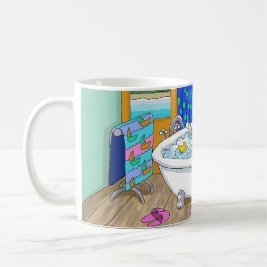 Mug Chat drôle dans Bain 665 (Gauche)