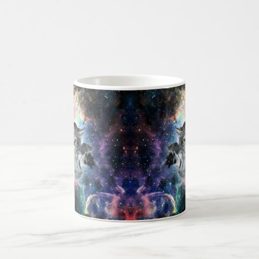 Mug Chat drôle dans l'espace  (Centre)