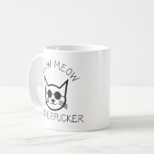 Mug Chat drôle de chat de cadeau de Meow de Meow de (Devant gauche)