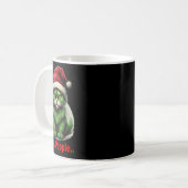 Mug Chat drôle de Noël festif vert Ew personnes (Devant gauche)