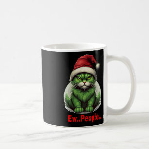 Mug Chat drôle de Noël festif vert Ew personnes