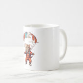 Mug Chat drôle de parachutisme (Devant droit)