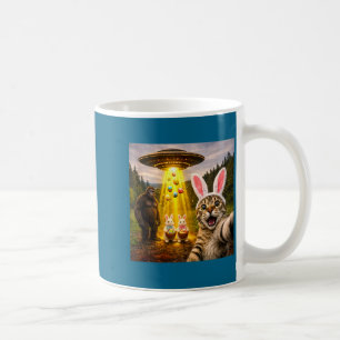 Mug Chat drôle de selfie de jour de Pâques avec lutin
