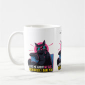 Mug Chat Drôle - Demandez-Moi Mon Citation Chat (Gauche)