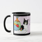 Mug Chat drôle en smoking noir et blanc (Gauche)