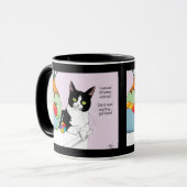 Mug Chat drôle en smoking noir et blanc (Devant gauche)