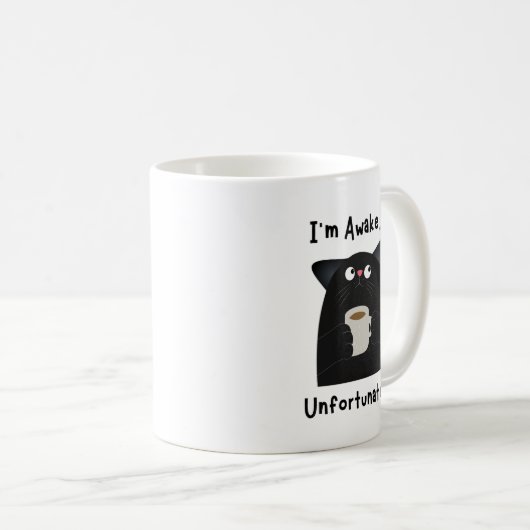 Mug Chat Drôle Endormi (Devant droit)