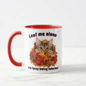 Mug Chat drôle et fabuleux d'automne (Gauche)