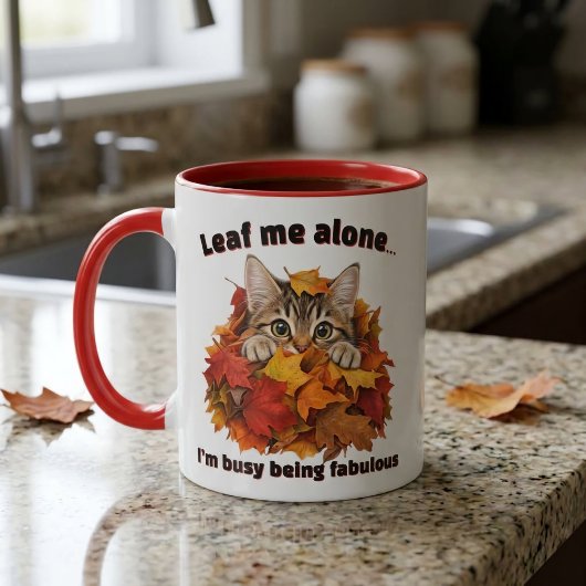 Mug Chat drôle et fabuleux d'automne