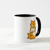 Mug Chat drôle mangeant une banane Neko Mignon dessin (Devant droit)