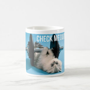 Mug Chat drôle mignon de gymnase - vérifiez Meowt