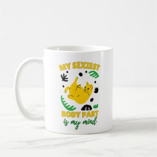Mug Chat drôle Mignonne Donner du pouvoir au message F