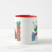 Mug Chat drôle moche de Noël (Centre)