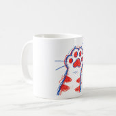 Mug Chat Drôle Patte High Five Amateur de Chat (Devant gauche)