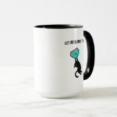 Mug Chat drôle qui grimpe attrape une prise de grimpe (Devant droit)