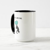 Mug Chat drôle qui grimpe attrape une prise de grimpe (Devant gauche)