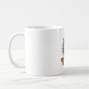 Mug Chat drôle 'QUOI_' Gravure vintage graphique Tee_1