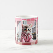 Mug Chat drôle rose doux (Centre)