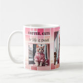 Mug Chat drôle rose doux (Gauche)