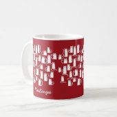 Mug Chat drôle rouge blanc (Devant gauche)