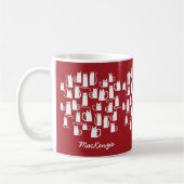 Mug Chat drôle rouge blanc (Gauche)